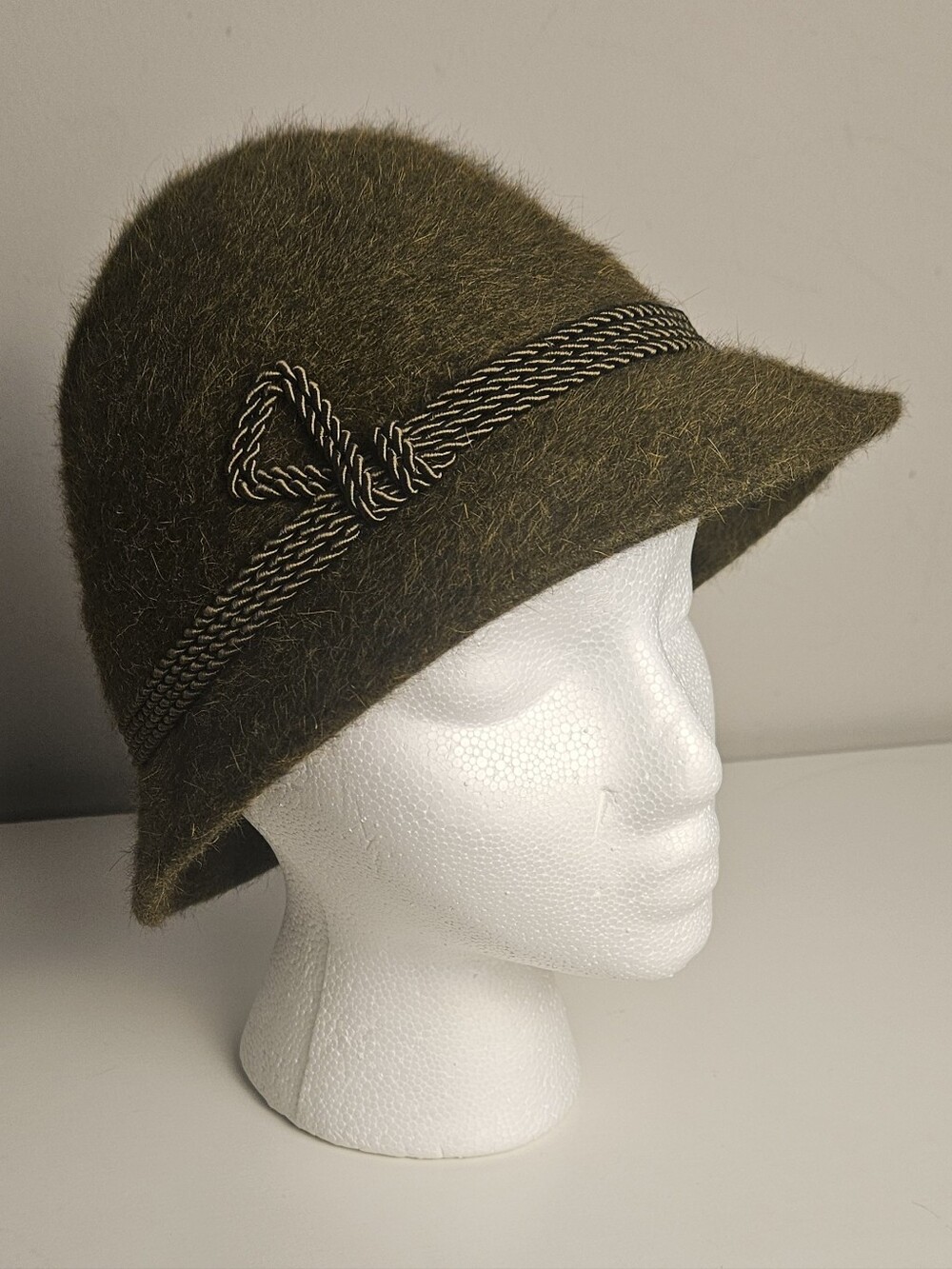 Vintage Bruder Dobesch Green Wool Hat Made In Austria Imported Alpine House